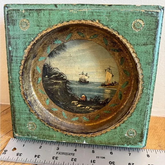 Antique Florentine Wall Picture Frame - Picture 4 of 12